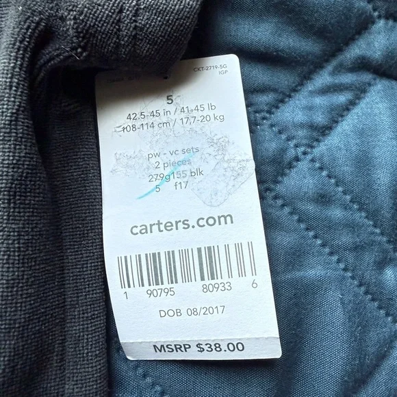 Carter's Black Dress with Plaid Leggings - Picture 9 of 10